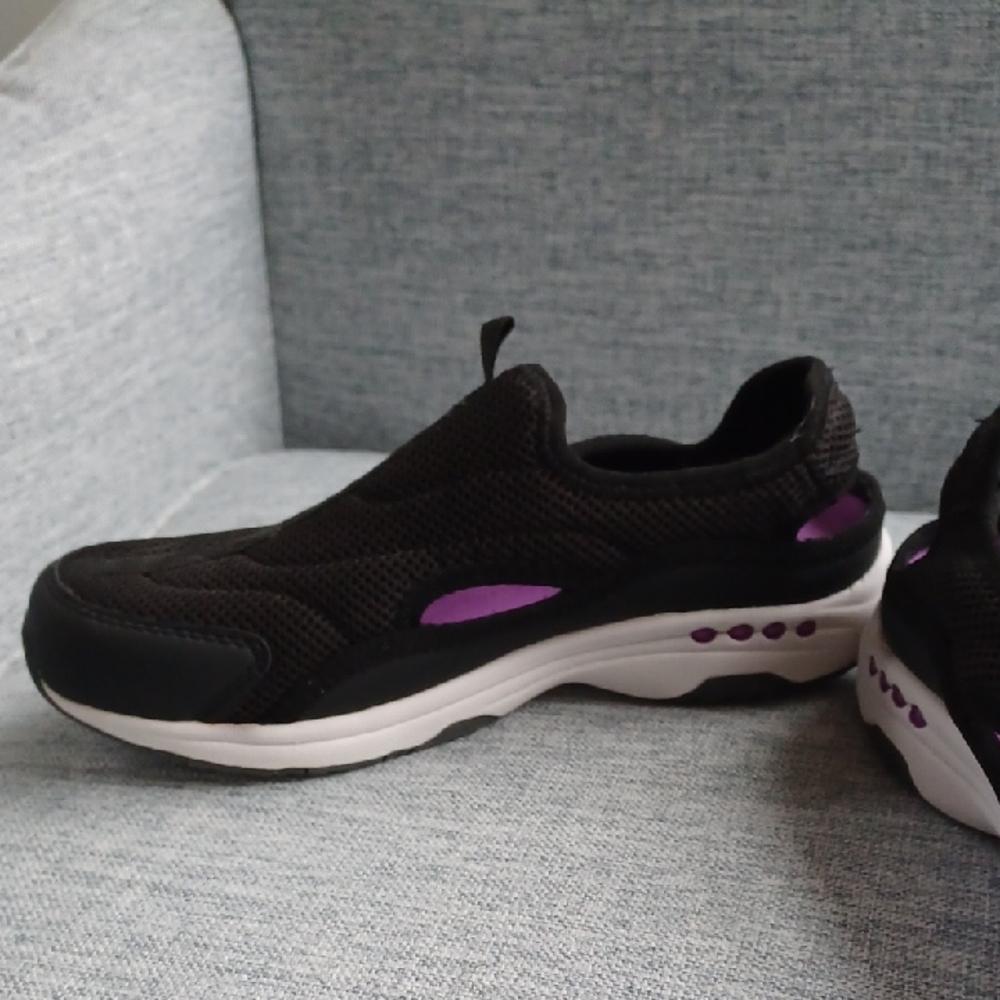Easy Spirit Black and Purple Slip-On Sneakers - Picture 6 of 6